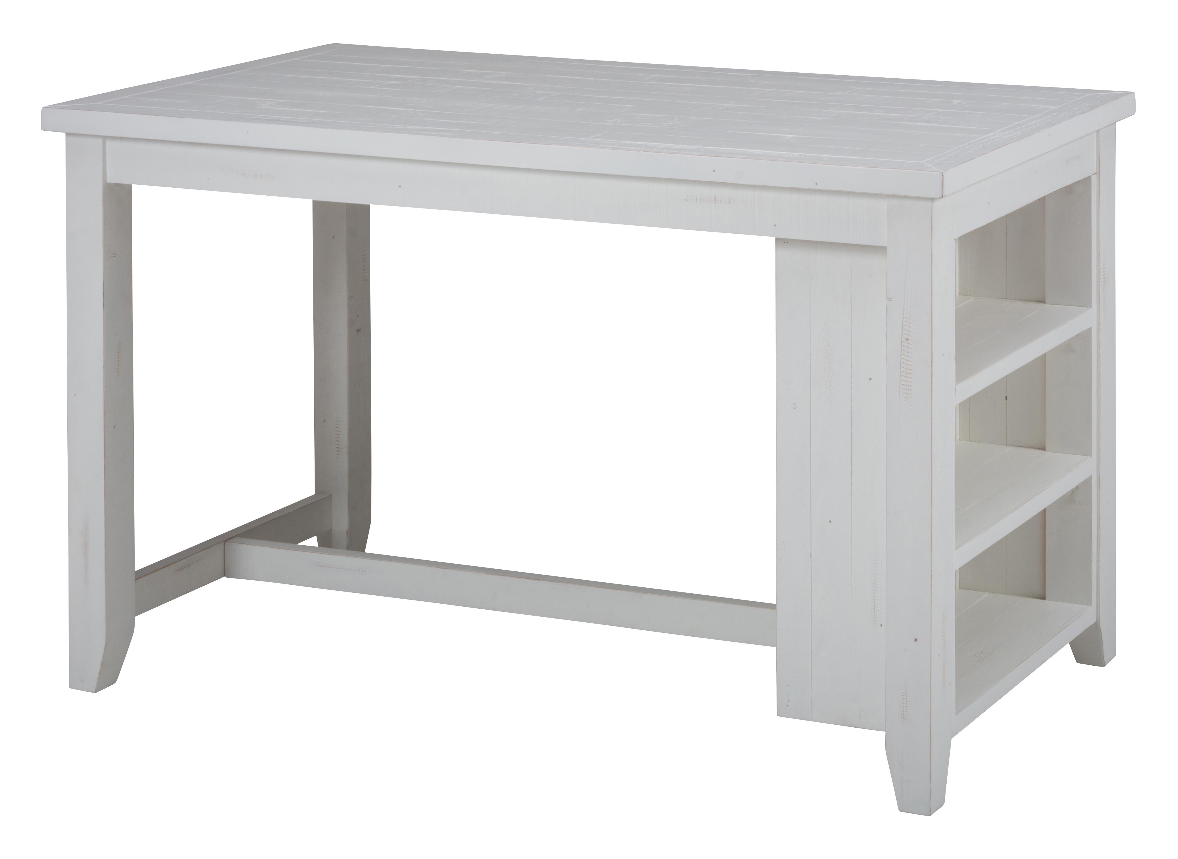 Jofran Madaket 647 60 Reclaimed Pine Counter Height Table with 3 Shelf Storage Van Hill Furniture Table Dining formal